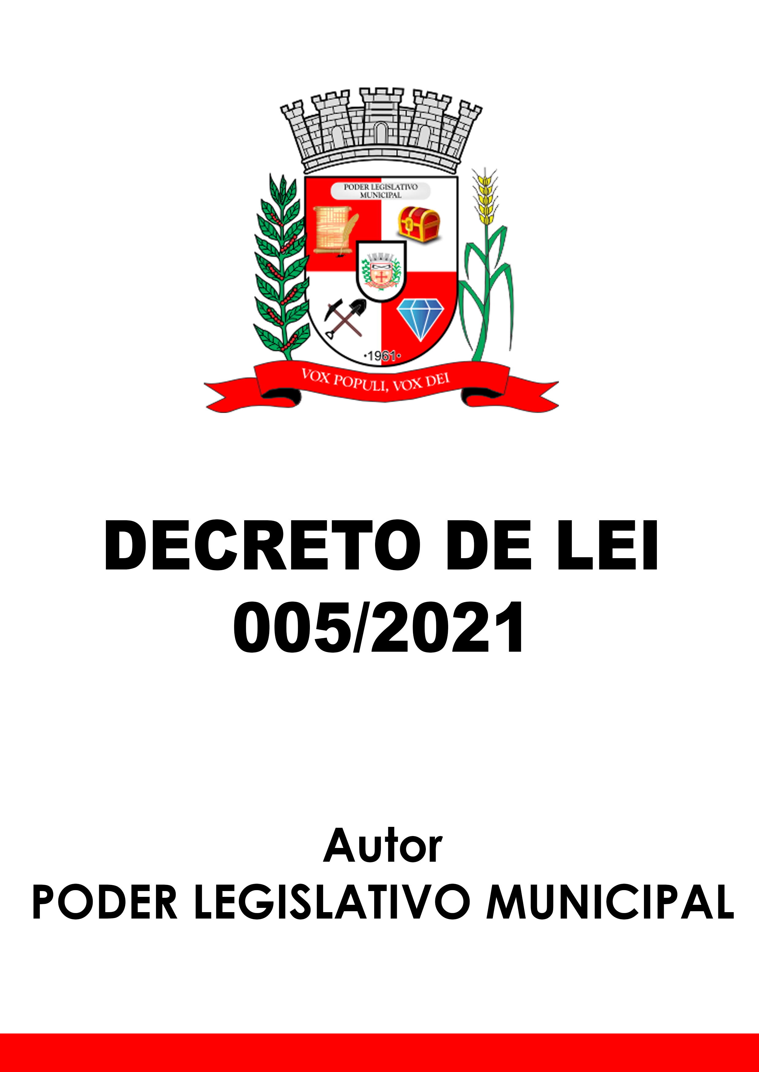 Decreto 005/2021 - Autor: Poder Legislativo Municipal
